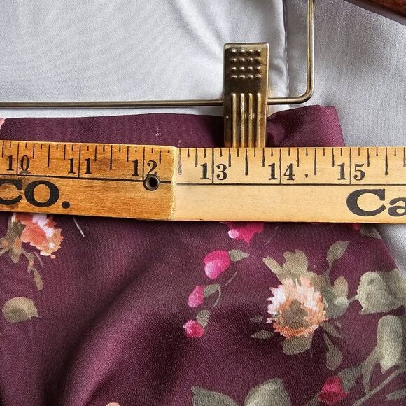 EUC LIKE NEW BEDFORD FAIR LIFESTYLES PURPLE FLORAL FULL MAXI SKIRT SIZE 14 / M/L - Picture 9 of 11